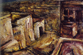 <i>Tough Scenery</i>, Ding Fang, 1984, oil on canvas.