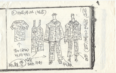 Wang Youshen’s design for artworks in the ‘New Generation Art’ exhibition, 1991.
