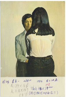 《現代中國藝術史》原始資料：袁慶一,〈視〉, 布面油畫,尺寸不明, 1984