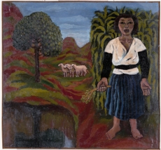 〈 紅土的恩賜‧夏日〉，毛旭輝，1986，布面油畫， 70x75厘米