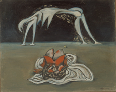 〈寂靜的世界〉，張曉剛，紙上油畫，1985，109 x 88.5厘米