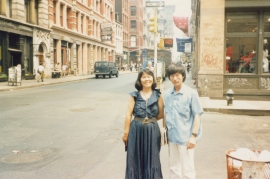 陳愛康與林琳在紐約，1988