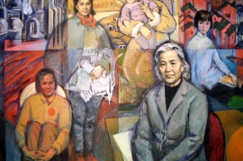 〈母親〉，陳愛康，1984，布面油畫