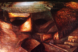 〈不死者之城〉，丁方，1985，布面油畫