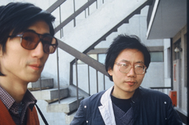 費大為與張建君，上海，1987 ﹝照片提供：Jean Hubert-Martin﹞