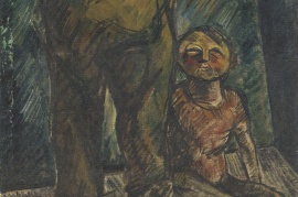 〈父與子〉，關偉，1981，布面油畫