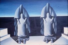 〈後古典 – 大悲愛的複歸 〉，  王廣義，1986，布面油畫，150 x 200厘米 