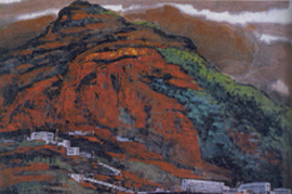 〈珠江溯源〉，王璜生，1984，水墨， 34 x 36厘米