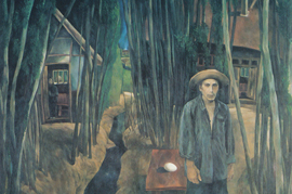 <林> ，汪建偉，1987，布面油畫，180 x 160厘米
