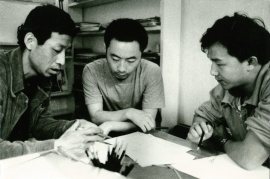 新刻度小組﹝左起︰陳少平、王魯炎和顧德新﹞，1988