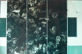 〈一九三七年組畫之一〉，楊詰蒼，1982，紙本水墨
