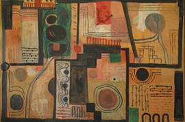 1983年抽象繪畫，曾參加1985年於復旦大學舉行之《現代繪畫—六人聯展》