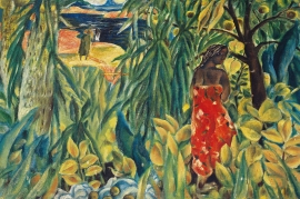 〈版納〉，葉永青，1982，布面油畫，58 x 72厘米