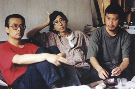 左起：張曉剛，王林，葉永青，1989