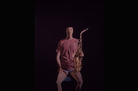 <休止音符>，張培力，1985，布面油畫，185 x 135 厘米