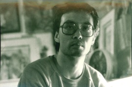 Photograph of Zhang Xiaogang, taken in 1986.